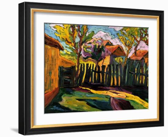 Sunny Courtyard-Marta Martonfi-Benke-Framed Giclee Print