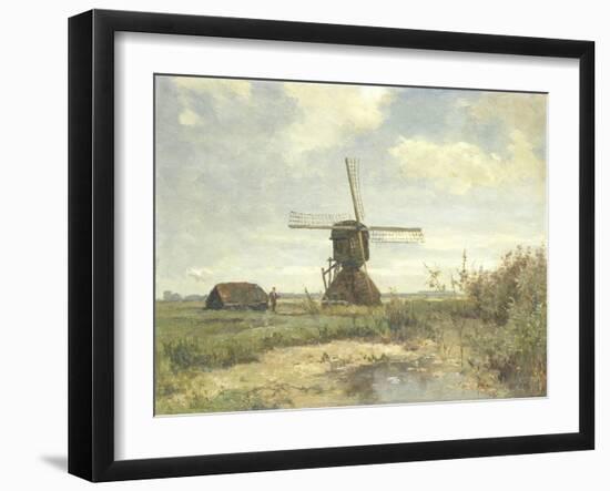 Sunny Day, a Mill to a Waterway, C. 1860-1903-Paul Joseph Constantin Gabriel-Framed Art Print