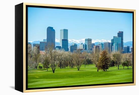 Sunny Denver Skyline-duallogic-Framed Premier Image Canvas