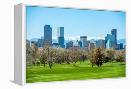 Sunny Denver Skyline-duallogic-Framed Premier Image Canvas