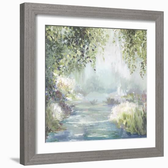 Sunny Forest Path-Allison Pearce-Framed Art Print