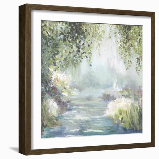 Sunny Forest Path-Allison Pearce-Framed Art Print