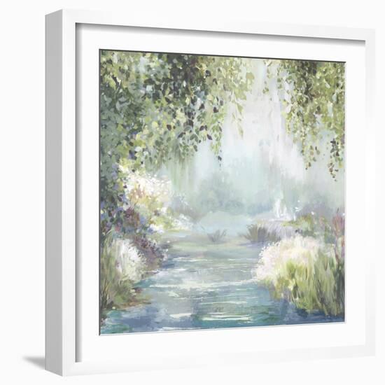 Sunny Forest Path-Allison Pearce-Framed Art Print