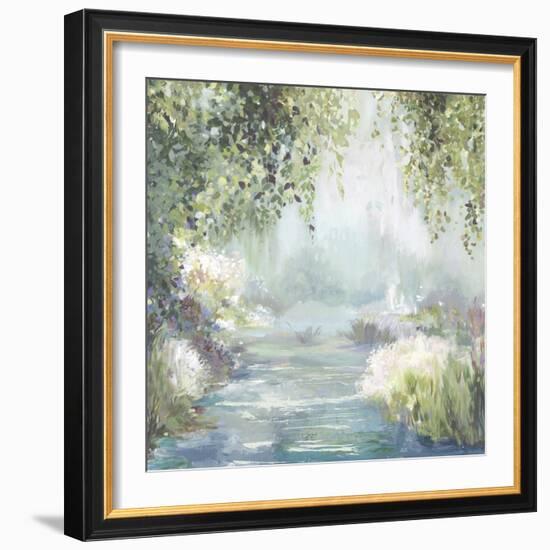 Sunny Forest Path-Allison Pearce-Framed Art Print