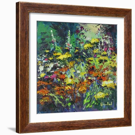 Sunny Garden Colours, 2021 (oil on canvas)-Sylvia Paul-Framed Giclee Print