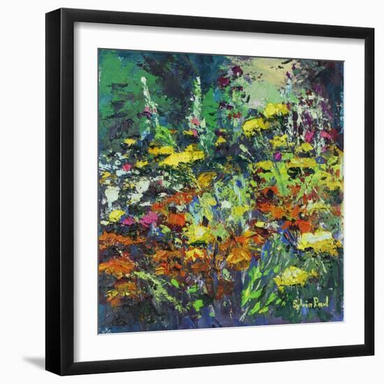 Sunny Garden Colours, 2021 (oil on canvas)-Sylvia Paul-Framed Giclee Print