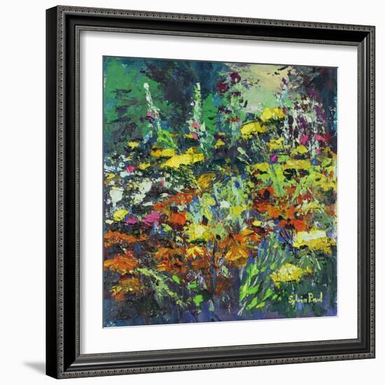 Sunny Garden Colours, 2021 (oil on canvas)-Sylvia Paul-Framed Giclee Print