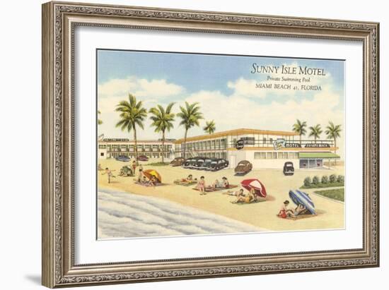 Sunny Isle Motel, Miami Beach, Florida-null-Framed Art Print