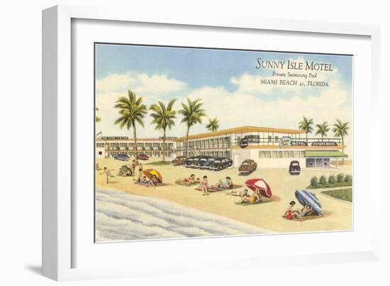 Sunny Isle Motel, Miami Beach, Florida-null-Framed Art Print