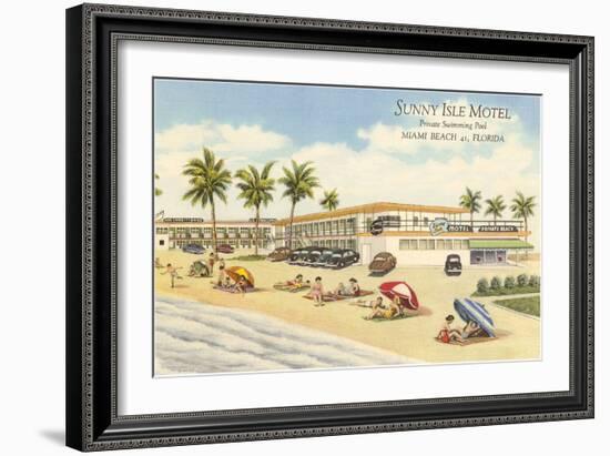 Sunny Isle Motel, Miami Beach, Florida-null-Framed Art Print