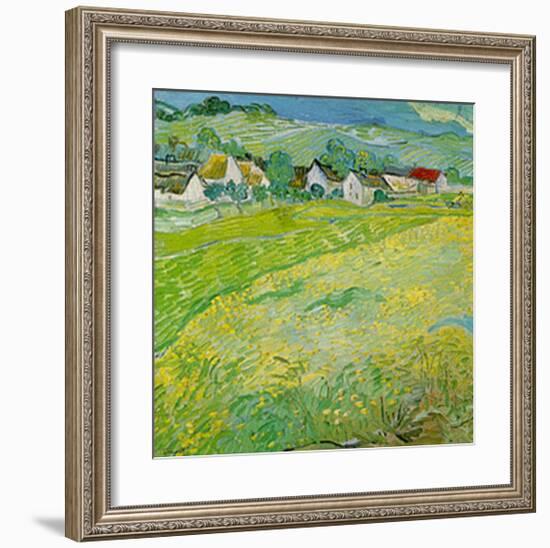 Sunny Meadow in Auvers-Vincent van Gogh-Framed Art Print