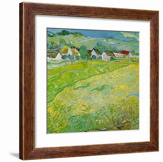 Sunny Meadow in Auvers-Vincent van Gogh-Framed Art Print