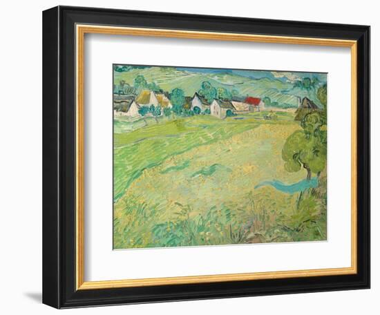 Sunny Meadow Near Auvers, 1890-Vincent van Gogh-Framed Giclee Print