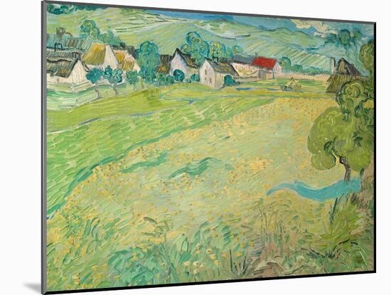 Sunny Meadow Near Auvers, 1890-Vincent van Gogh-Mounted Giclee Print