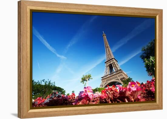 Sunny Morning and Eiffel Tower, Paris, France-Iakov Kalinin-Framed Premier Image Canvas