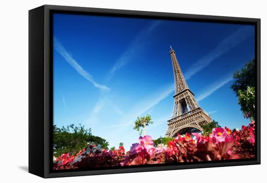 Sunny Morning and Eiffel Tower, Paris, France-Iakov Kalinin-Framed Premier Image Canvas