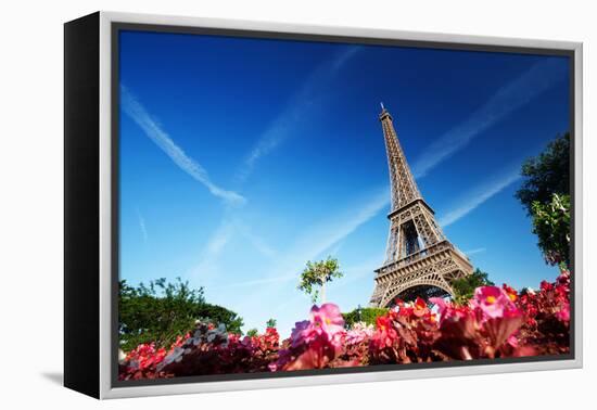 Sunny Morning and Eiffel Tower, Paris, France-Iakov Kalinin-Framed Premier Image Canvas