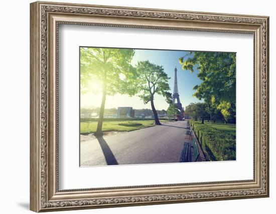 Sunny Morning and Eiffel Tower, Paris, France-Iakov Kalinin-Framed Photographic Print