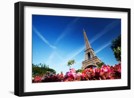 Sunny Morning and Eiffel Tower, Paris, France-Iakov Kalinin-Framed Photographic Print