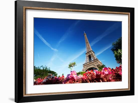 Sunny Morning and Eiffel Tower, Paris, France-Iakov Kalinin-Framed Photographic Print