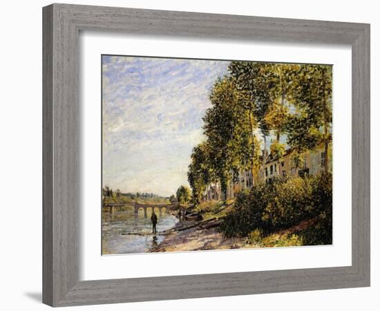 Sunny Morning at Saint Mammes-Alfred Sisley-Framed Giclee Print