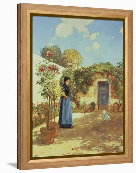 Sunny Morning, Villiers-Le-Bel-Childe Hassam-Framed Premier Image Canvas