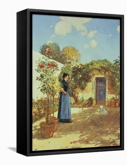 Sunny Morning, Villiers-Le-Bel-Childe Hassam-Framed Premier Image Canvas