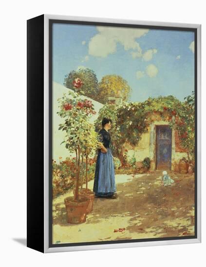 Sunny Morning, Villiers-Le-Bel-Childe Hassam-Framed Premier Image Canvas