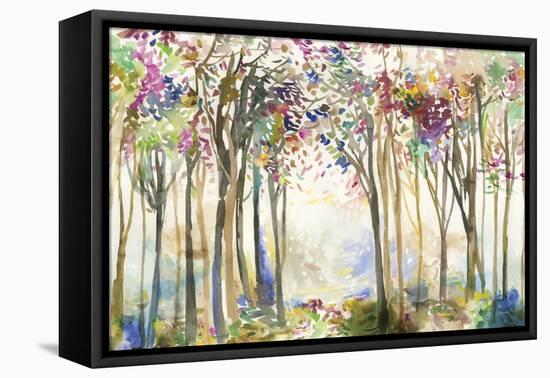Sunny path II-Allison Pearce-Framed Stretched Canvas