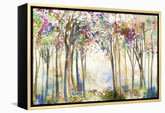 Sunny path II-Allison Pearce-Framed Stretched Canvas