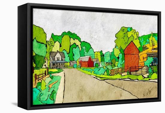 Sunny Side of Town-Ynon Mabat-Framed Stretched Canvas