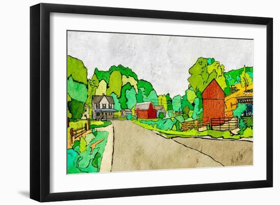 Sunny Side of Town-Ynon Mabat-Framed Art Print