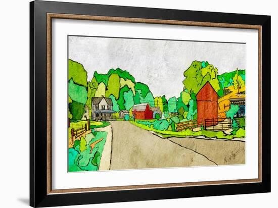 Sunny Side of Town-Ynon Mabat-Framed Art Print