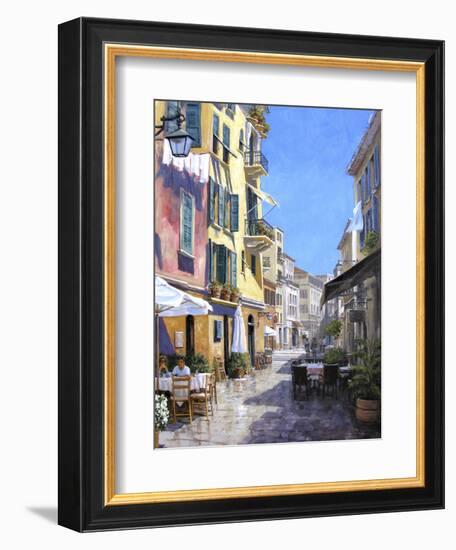 Sunny Street in Portofino-Michael Swanson-Framed Art Print