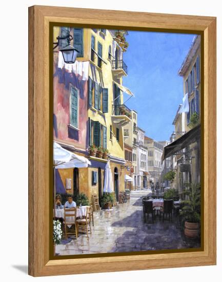 Sunny Street in Portofino-Michael Swanson-Framed Stretched Canvas