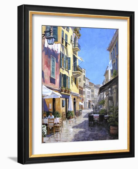 Sunny Street in Portofino-Michael Swanson-Framed Art Print