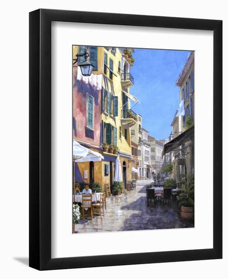 Sunny Street in Portofino-Michael Swanson-Framed Premium Giclee Print