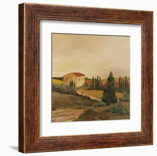 Sunny Tuscan Fields-J^ Clark-Framed Giclee Print