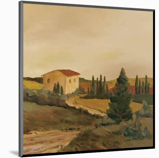 Sunny Tuscan Fields-J^ Clark-Mounted Giclee Print