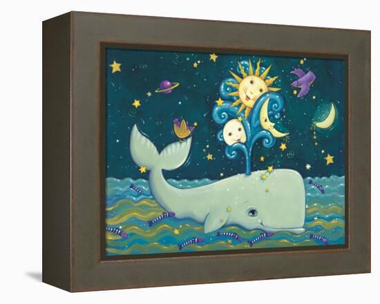 Sunny Whale-Viv Eisner-Framed Stretched Canvas