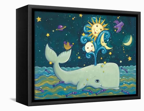 Sunny Whale-Viv Eisner-Framed Stretched Canvas