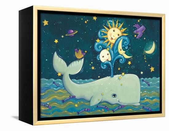 Sunny Whale-Viv Eisner-Framed Stretched Canvas