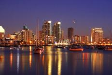 After Sunset,San Diego Skylines-sunnyart-Framed Photographic Print