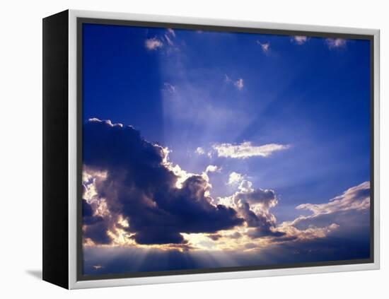 Sunrays Burst Through the Clouds-Janis Miglavs-Framed Premier Image Canvas