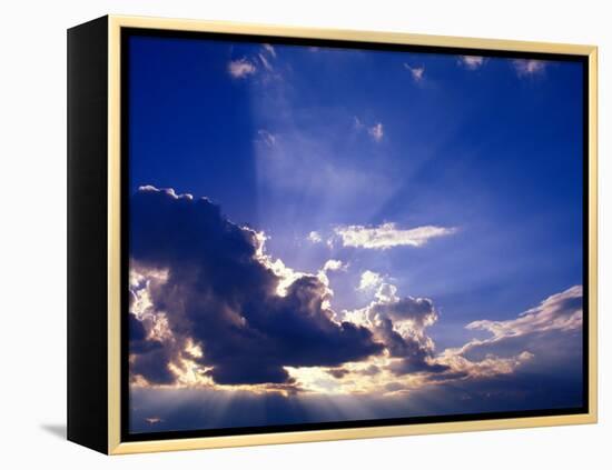 Sunrays Burst Through the Clouds-Janis Miglavs-Framed Premier Image Canvas