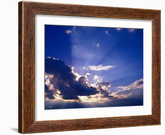 Sunrays Burst Through the Clouds-Janis Miglavs-Framed Photographic Print