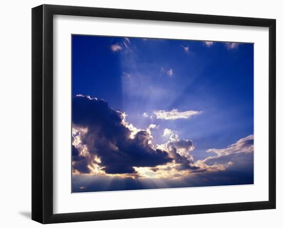 Sunrays Burst Through the Clouds-Janis Miglavs-Framed Photographic Print
