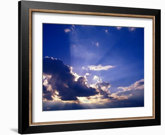 Sunrays Burst Through the Clouds-Janis Miglavs-Framed Photographic Print