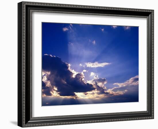 Sunrays Burst Through the Clouds-Janis Miglavs-Framed Photographic Print