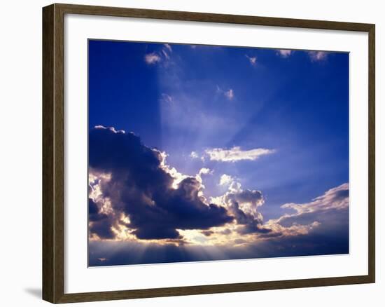 Sunrays Burst Through the Clouds-Janis Miglavs-Framed Photographic Print
